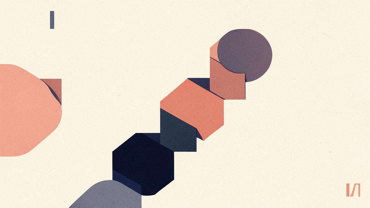 Illustration abstraite des six étapes de la méthode de prospection LinkedIn B2B de CFP Talent